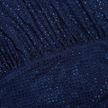 Navy Rhinestone Mesh Cut Out Maxi Dress