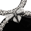 Black Velvet Crystal Trim Mini Dress