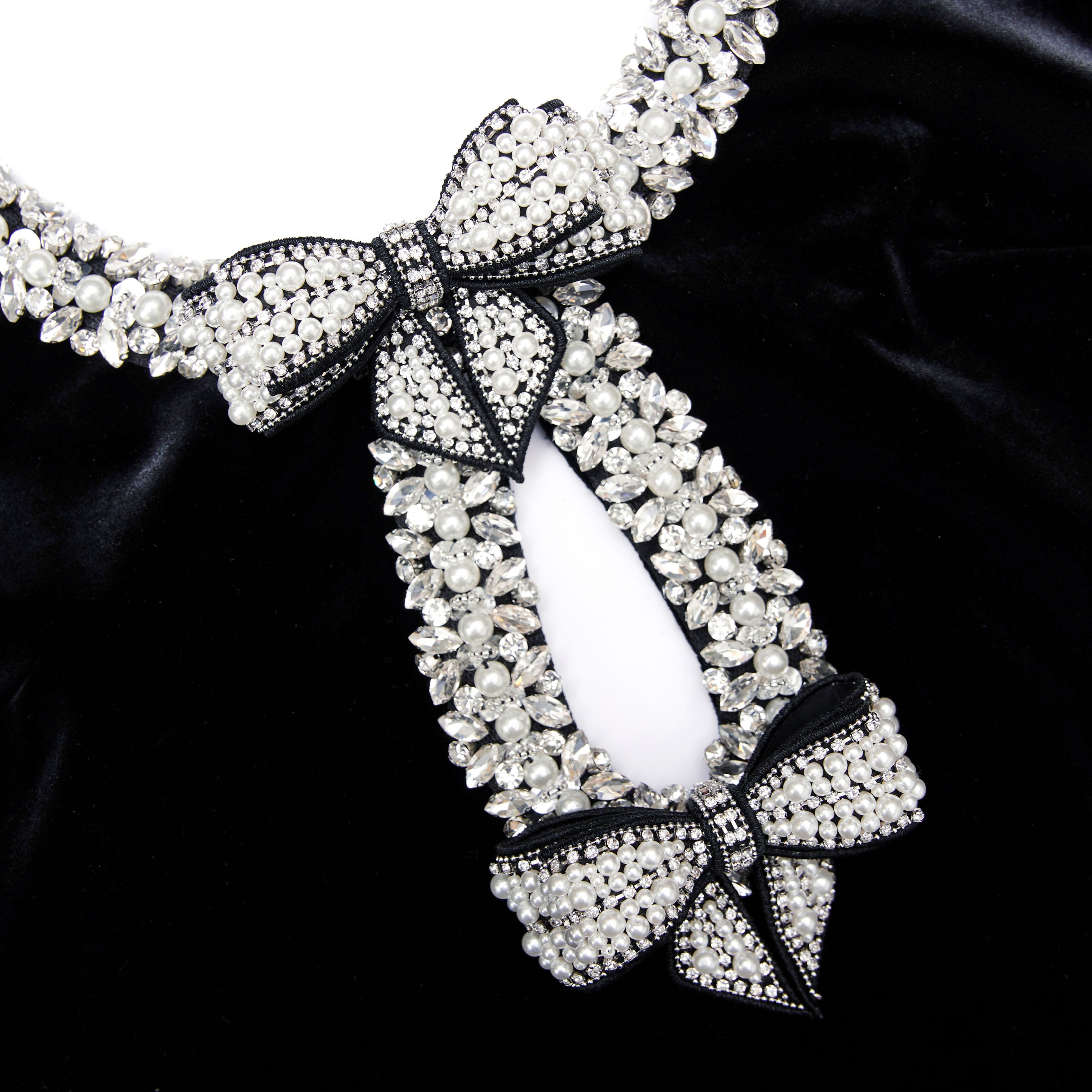 Black Velvet Bow Mini Dress