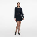 Navy Textured Knit Cardigan