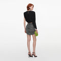 Black Jersey Asymmetric Sleeve Top