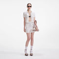 White Sequin Crochet Top