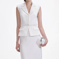 White Crepe Maxi Dress