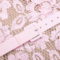 Pink Crochet Lace Midi Dress
