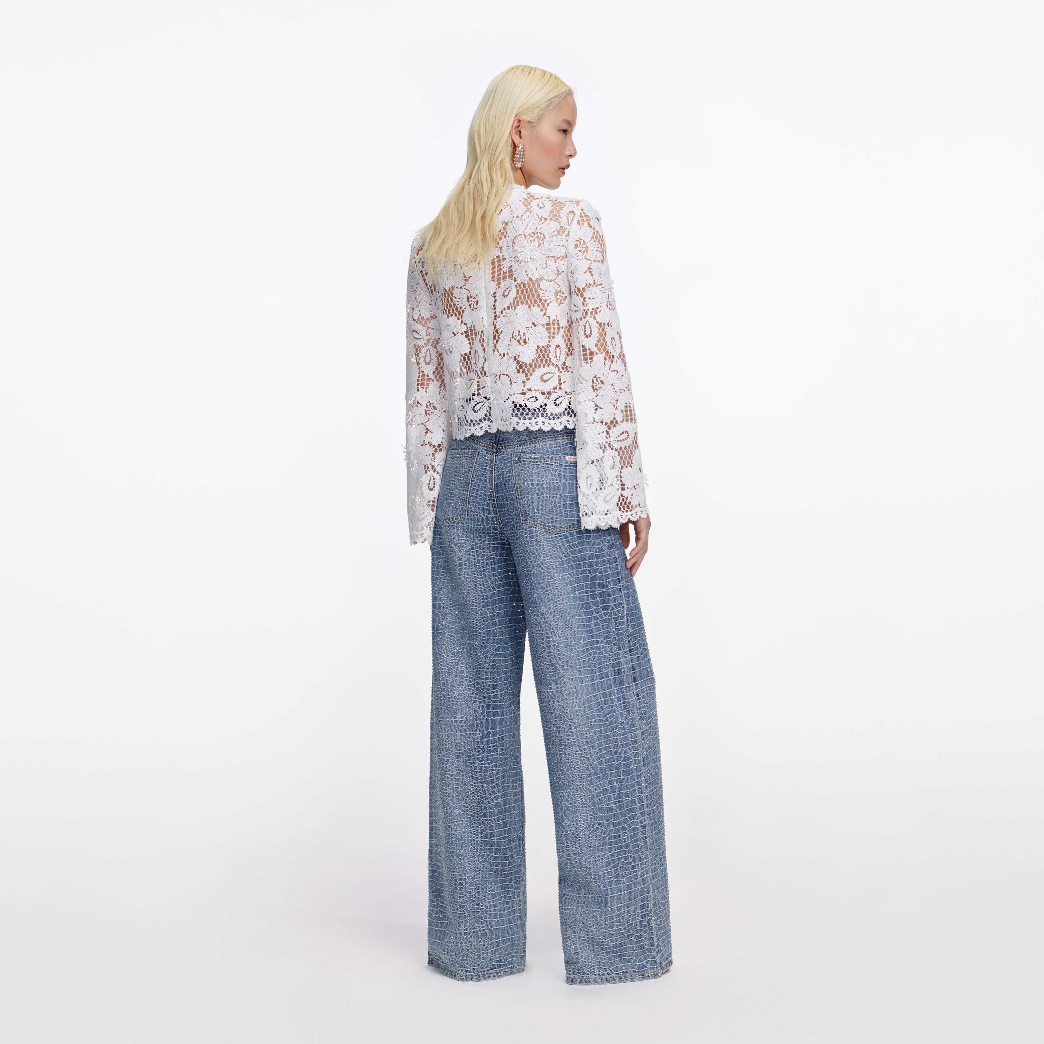 White Crochet Lace Top