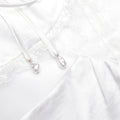 White Satin Lace Top