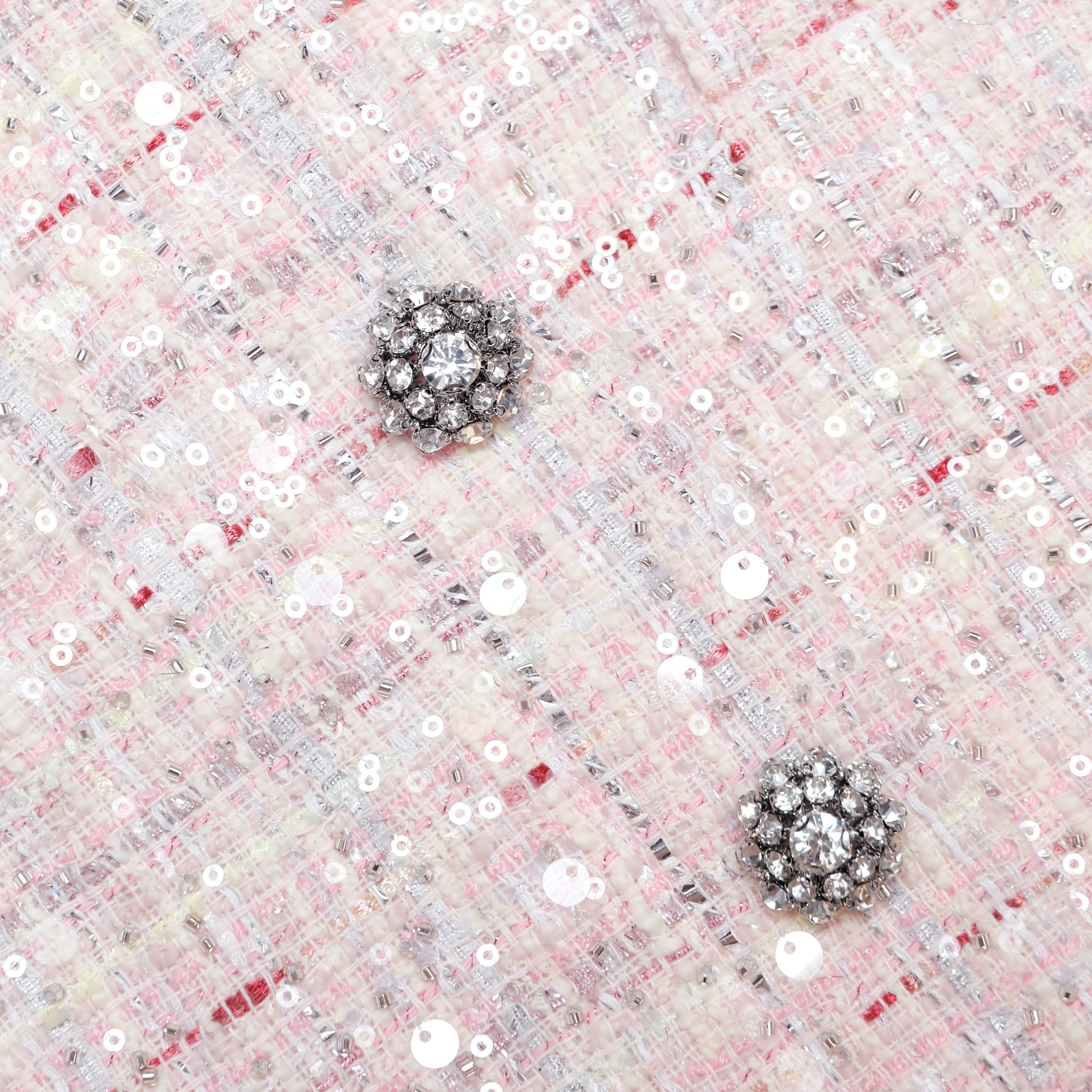 Pink Sequin Boucle Jacket