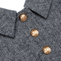 Grey Herringbone Mini Dress