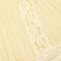 Yellow Pointelle Knit Mini Skirt