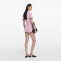 Pink Pointelle Knit Playsuit