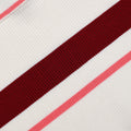 Cream Stripe Viscose Knit Shorts