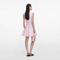 Pink Pointelle Diamante Knit Mini Dress