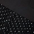 Black Taffeta Polka Dot Midi Dress