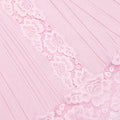 Pink Knit Lace Insert Midi Dress