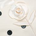 Cream 3D Flower Tailored Midi Dress