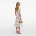 White Lace Collared Midi Dress