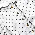 Cream Ramie Polka Dot Midi Dress