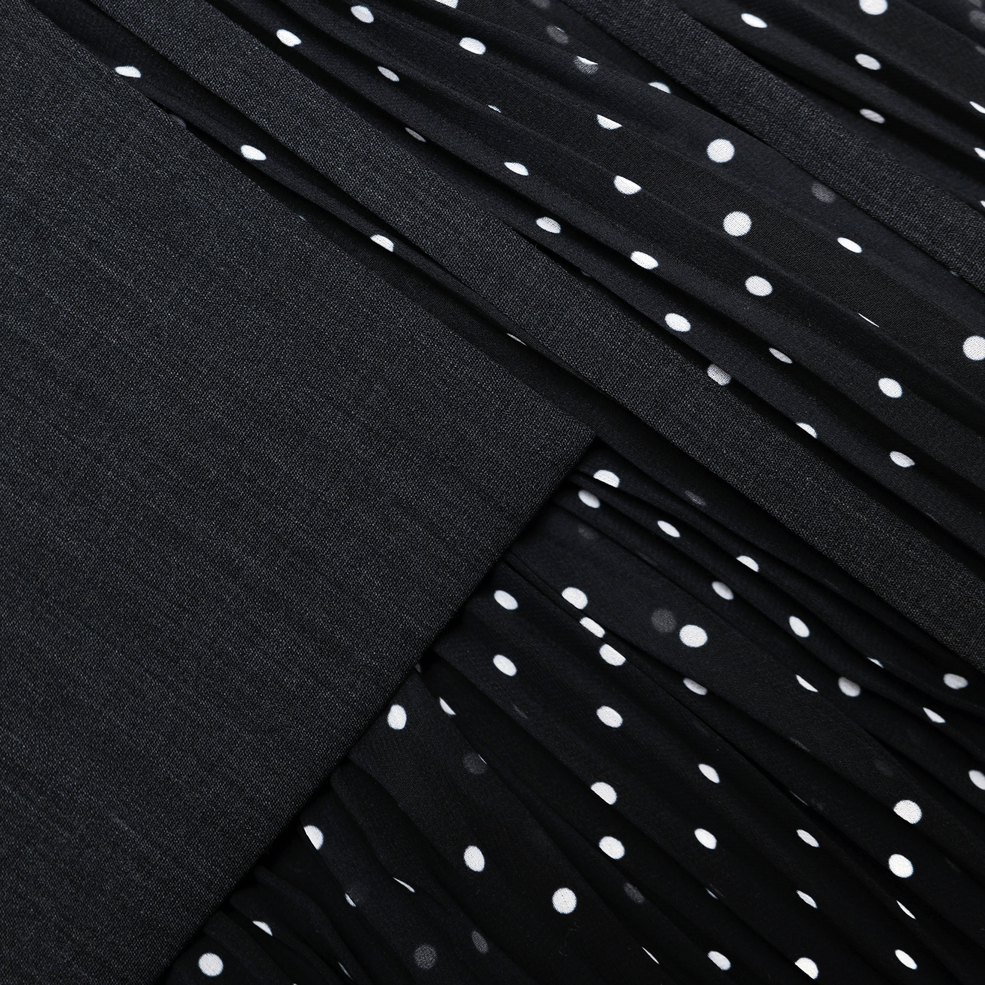 Grey Tailored Polka Dot Midi Dress