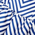 Navy Stripe Taffeta Midi Dress