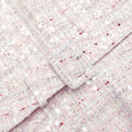 Pink Sequin Boucle Belted Mini Dress