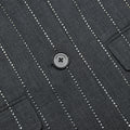 Grey Rhinestone Pinstripe Blazer