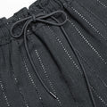 Grey Rhinestone Pinstripe Trousers