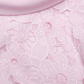Pink Lace Scoop Back Midi Dress