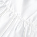 White Taffeta Strapless Midi Dress