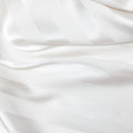 Cream Satin Striped Maxi Dress