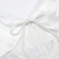 White Georgette Satin Maxi Dress