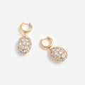 Gold Hoop Crystal Cluster Earrings