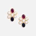 Pearl Crystal Cluster Earrings