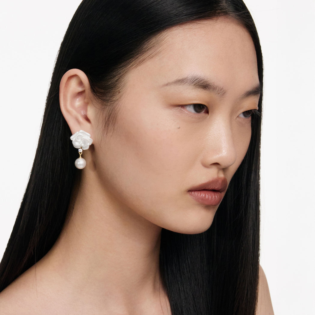 Pearl Flower Earrings