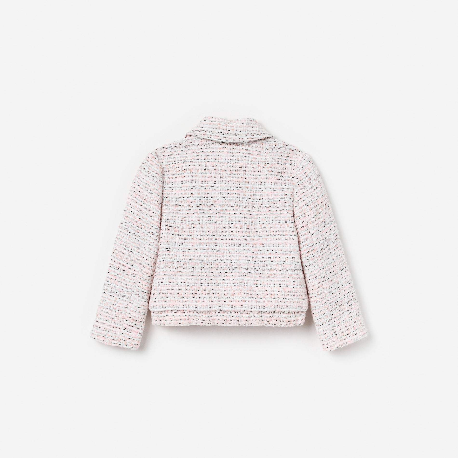 Pink Boucle Lace Bow Jacket