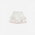 Cream Polka Dot Frill Skirt