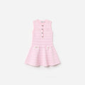 Pink Lace Bow Knit Dress