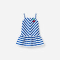 Navy Stripe Cherry Motif Dress