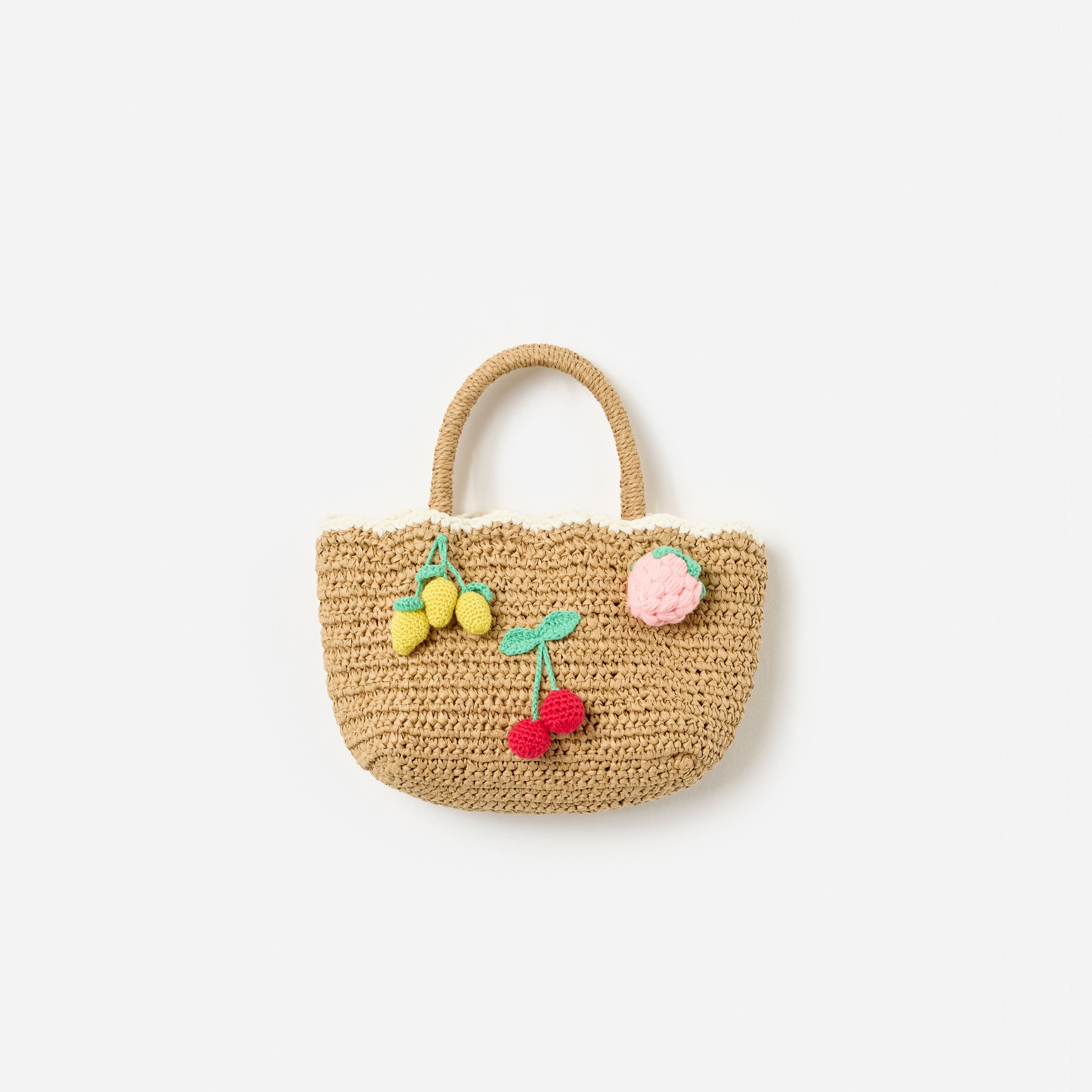 Raffia Fruit Tote Bag