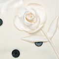 Cream 3D Flower Polka Dot Midi Dress