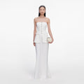 White Bandeau Maxi Dress