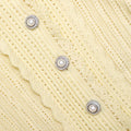 Yellow Pointelle Peplum Knit Mini Dress