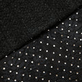 Black Boucle Rhinestone Lace Maxi Dress