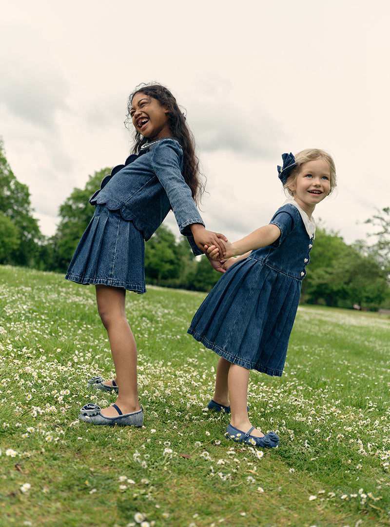 Blue Denim Mini Skirt