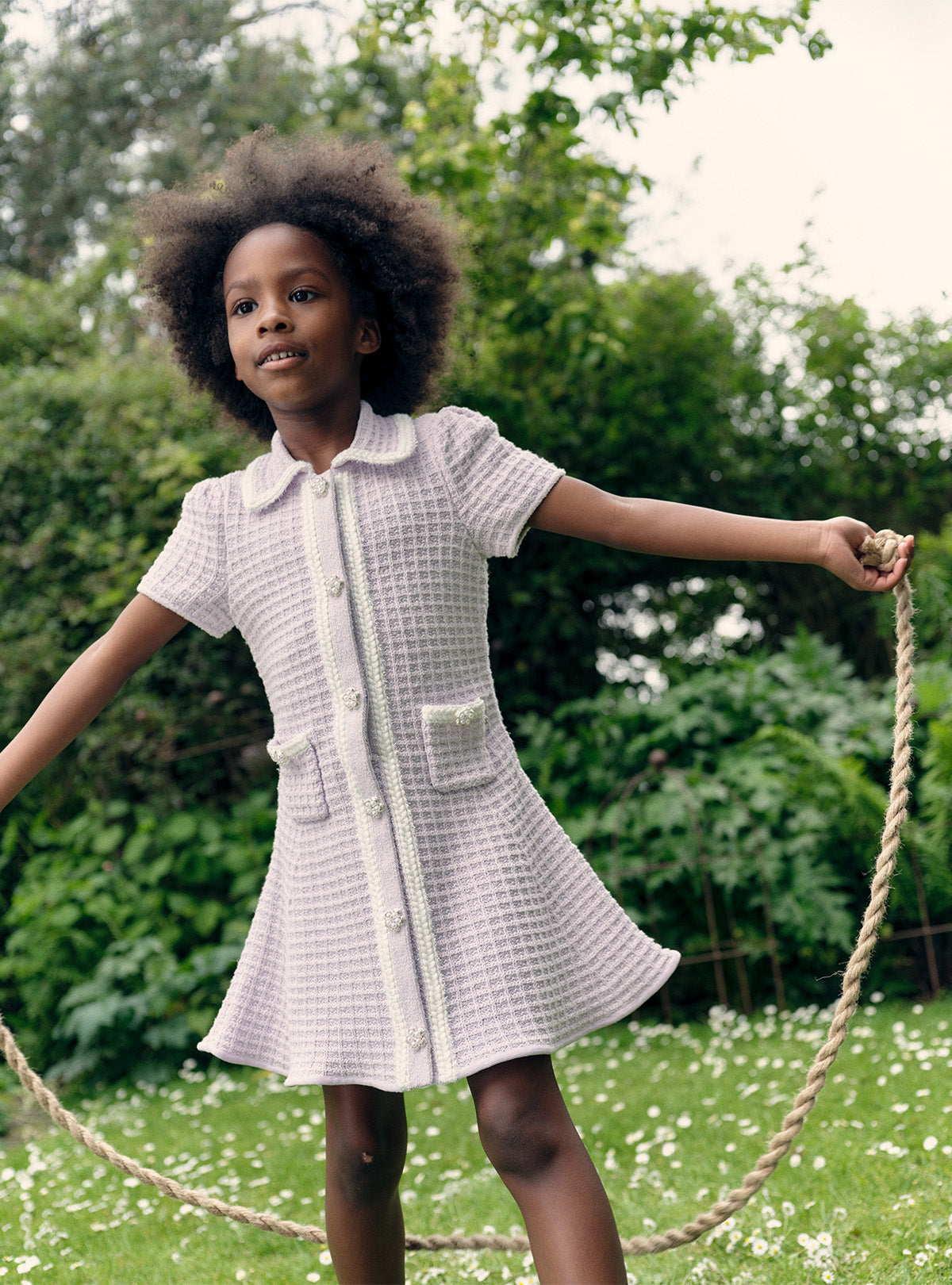 Lilac Knit Mini Dress