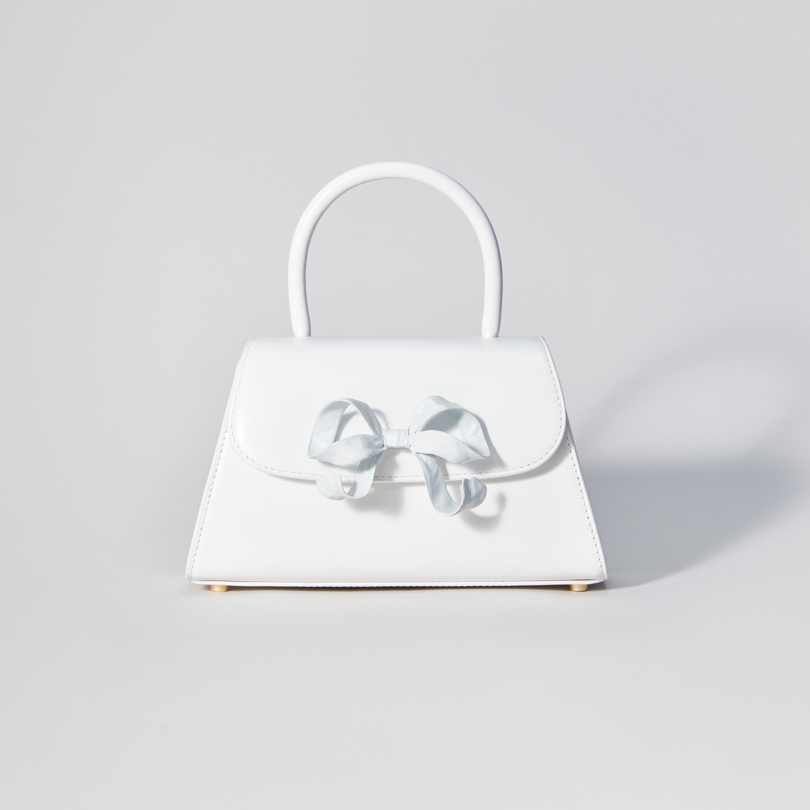 The Bow Mini in White with Enamel