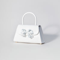 The Bow Mini in White with Enamel