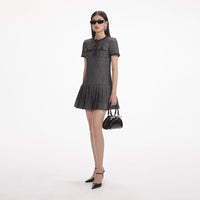 Metallic Boucle Mini Dress