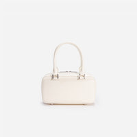 Cream Leather Mini Tote Bag