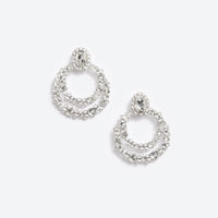 Crystal Double Hoop Earrings