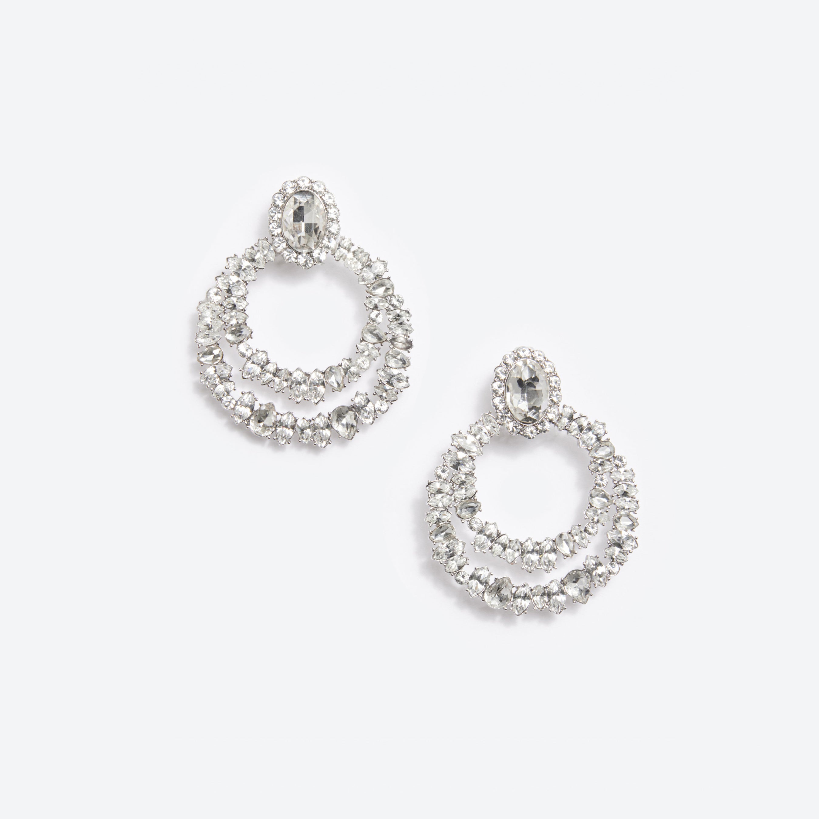 Crystal Double Hoop Earrings